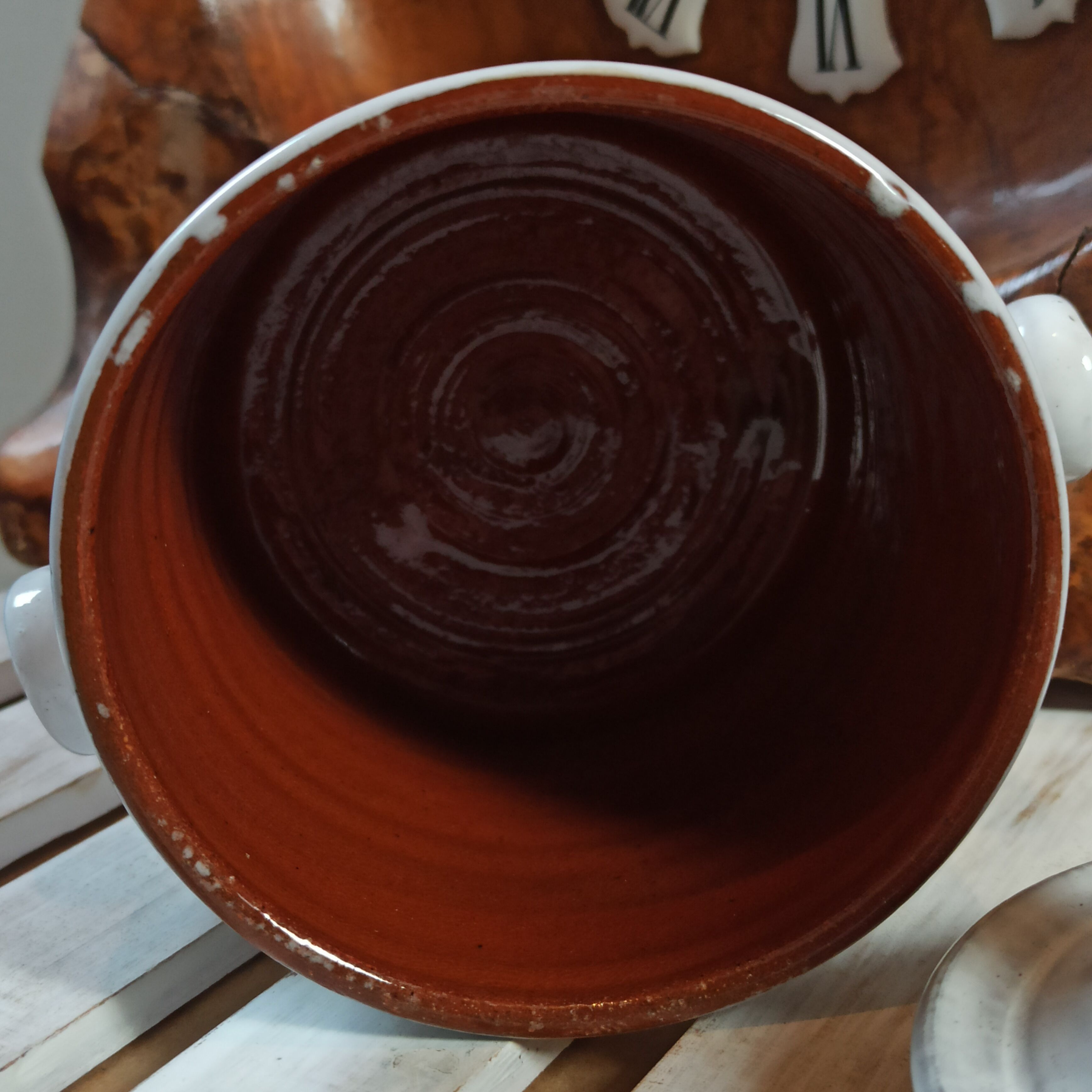 Vintage ceramic pot from Salé in Morocco