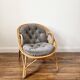 fauteuil en rotin vintage
