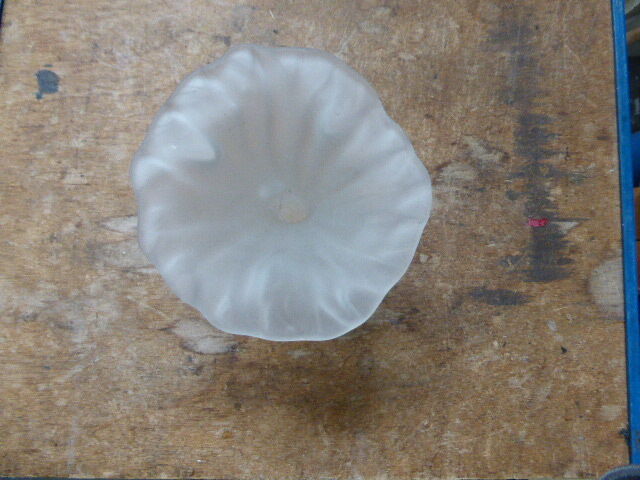 Former corolla, frosted glass vase
