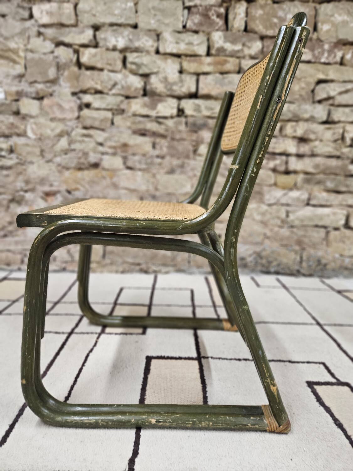 Chaise bambou canage style Breuer 1980"