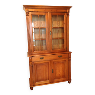 Two-piece sideboard in varnished pine