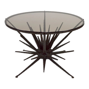 table basse ronde brutaliste