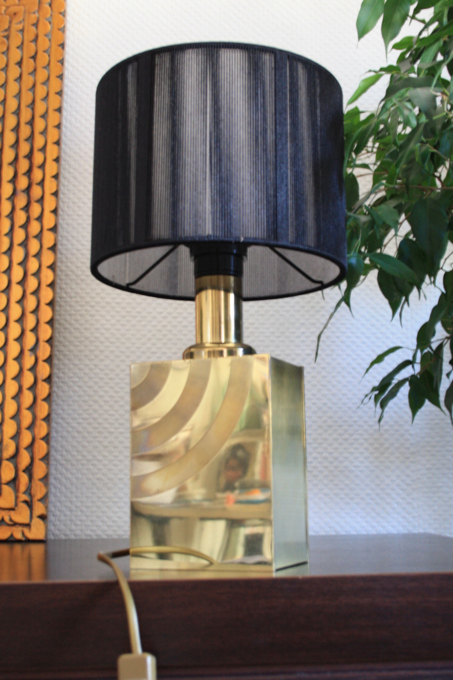 Vintage golden brass design lamp