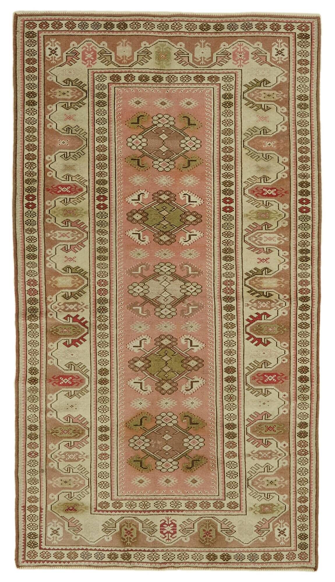 Turkish Vintage Anatolian Rug 130 cm x 238 cm