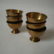 Set of 6 vintage brass egg cups