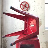 Tolix red metal industrial tab