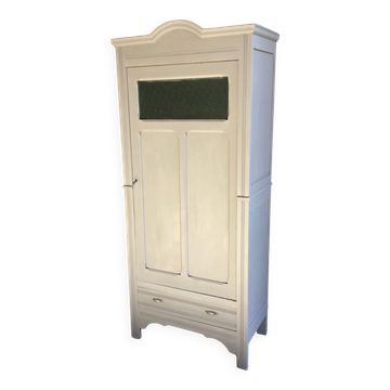 Parisian cabinet with frosted glass - vintage 1950s