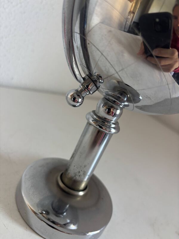 Porte-cigarettes vintage 1960 mappemonde distributeur chromé - 22 x 13 cm