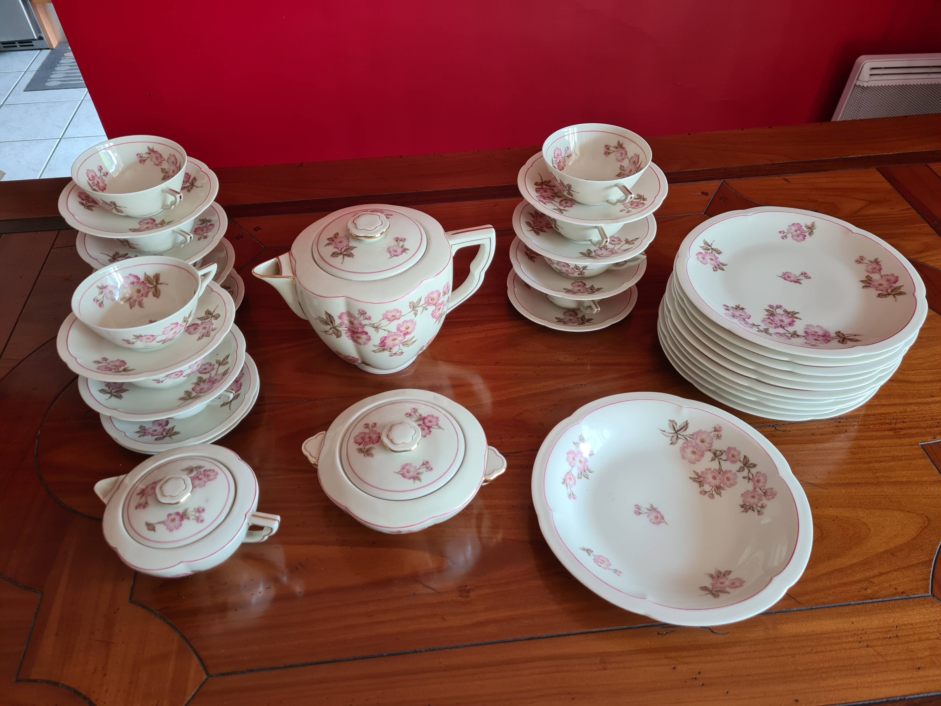 Charles Ahrenfieldt Limoges Porcelain Tea Set