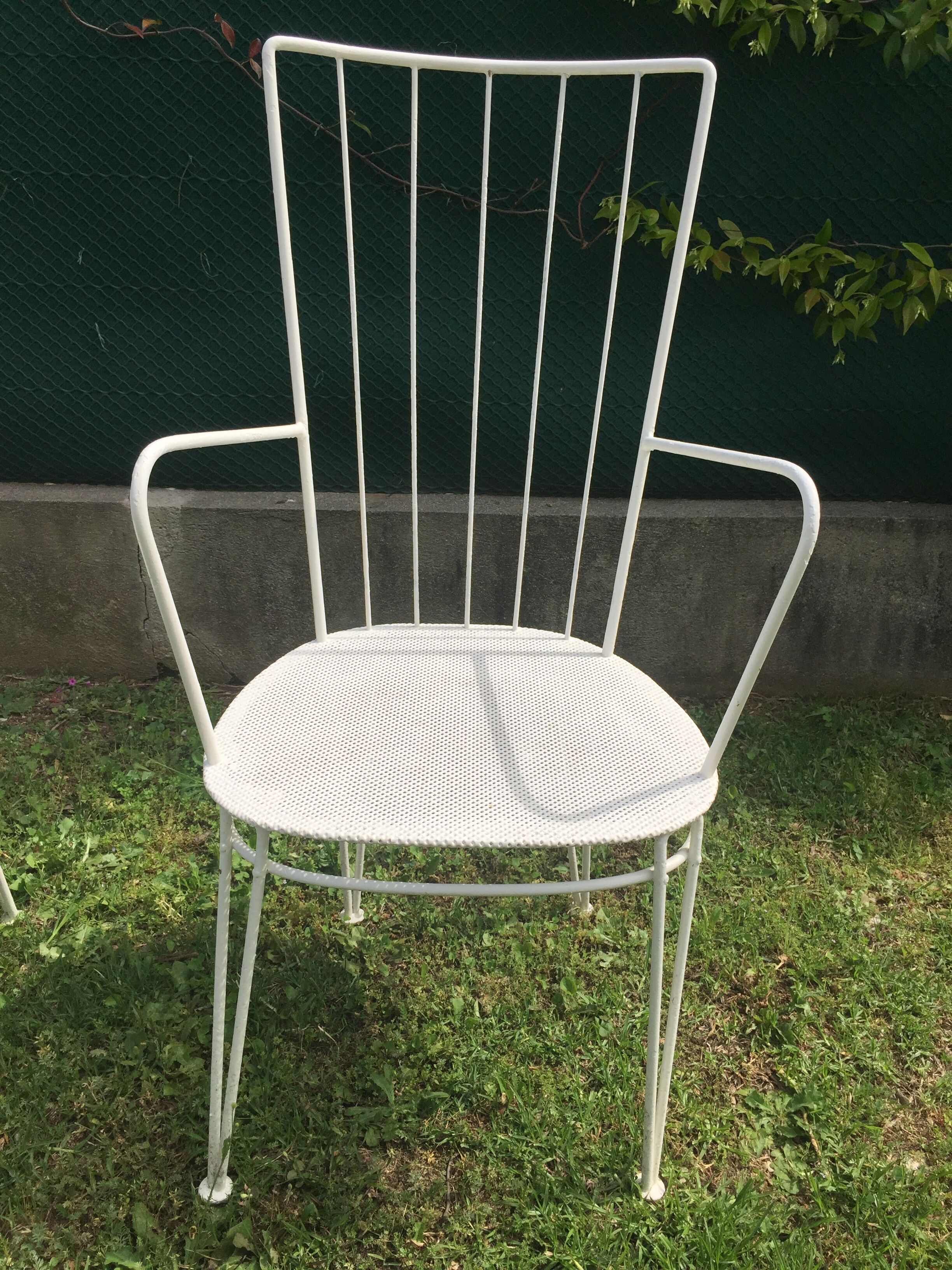 Lot of  3 metal garden chairs