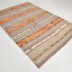 Tapis kilim persan aux couleurs douces (6 x 9 cm), tapis anatolien (179 x 267 cm)