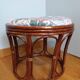 Wicker pouf with cushion