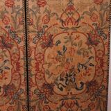 four-panel screen painted on 19th century fabric