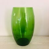 Vase en verre soufflé vert