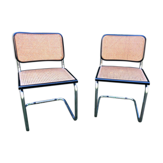 Paire de chaises cannées B32 de Marcel Breuer vers 1960