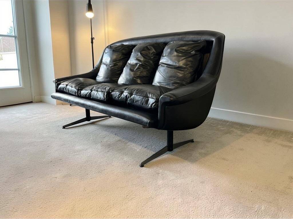 Vintage black Danish canapé / armchair / ESA canapé
