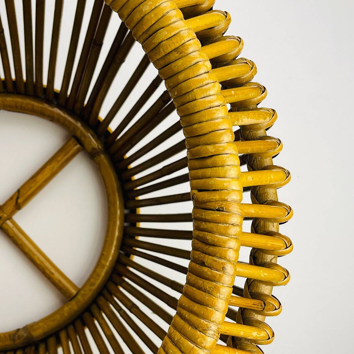 Vintage rattan basket, Italy, 1960s