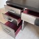 Bureau industriel vintage des années 50 – double caisson, 7 tiroirs, métal
