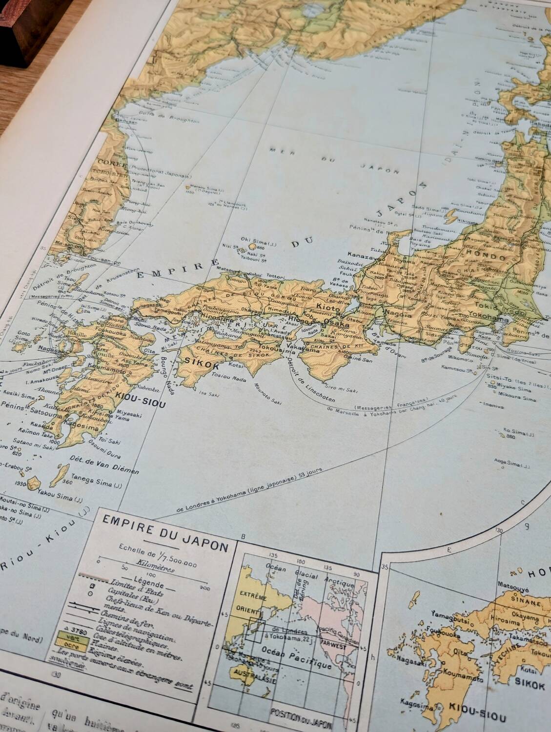 Imprimée en 1909, L'Empire du Japon