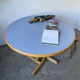80s round beech table
