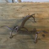 Door handles "Lizards" in handcrafted recycled wrought iron