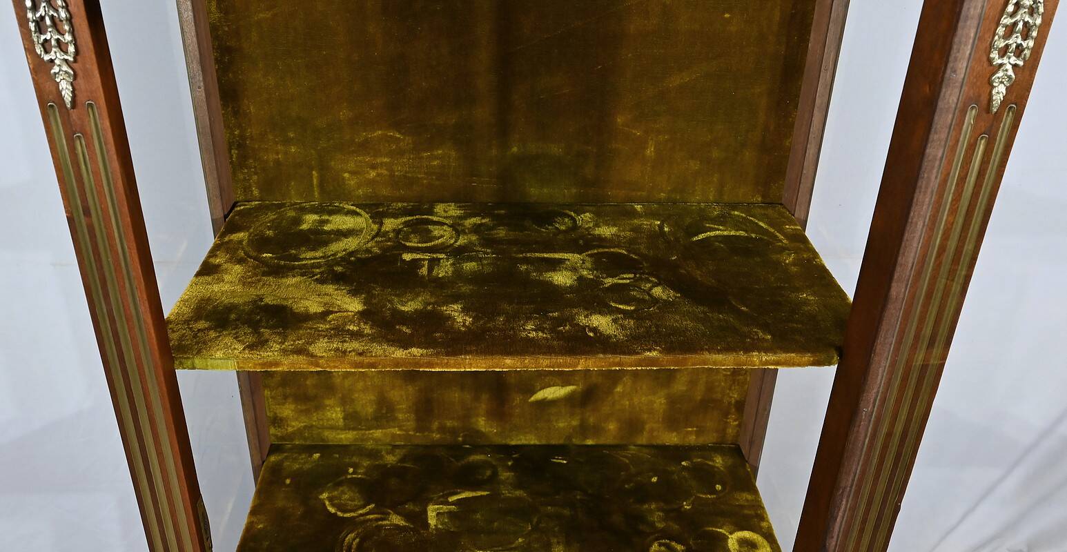 Small Mahogany Showcase, Louis XVI style – Mid 20th century