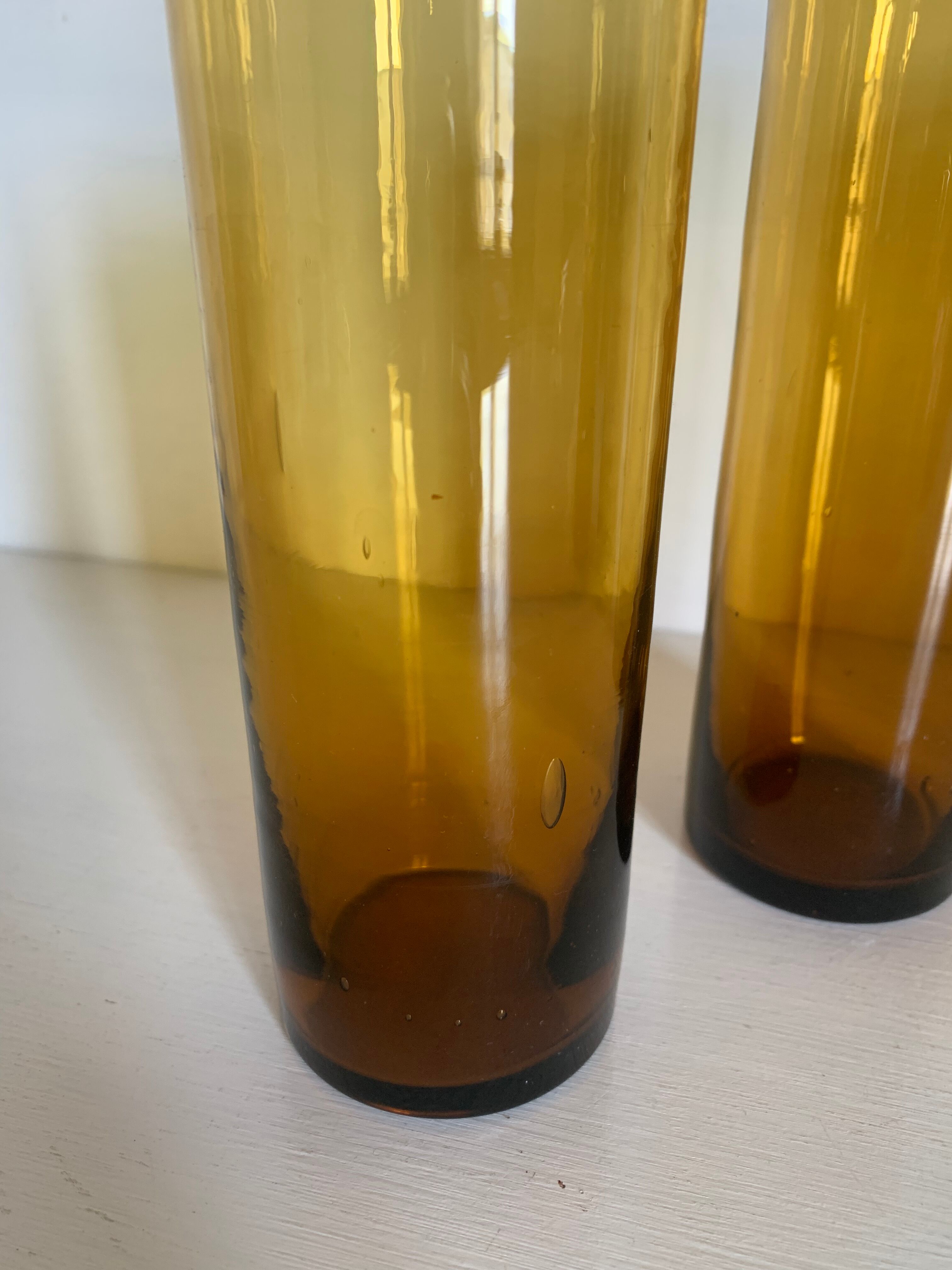 Large bubbled vintage glasses