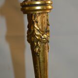 Louis XV style carved gilded wooden table lamp