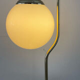 Vintage lamp from the 70s in brass and opaline