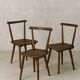 Set of 6 Brutalist chairs in solid wood