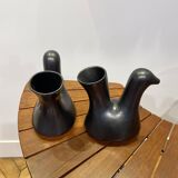 Pair of pitchers vases "Cocottes" ceramic Josephine Baker
