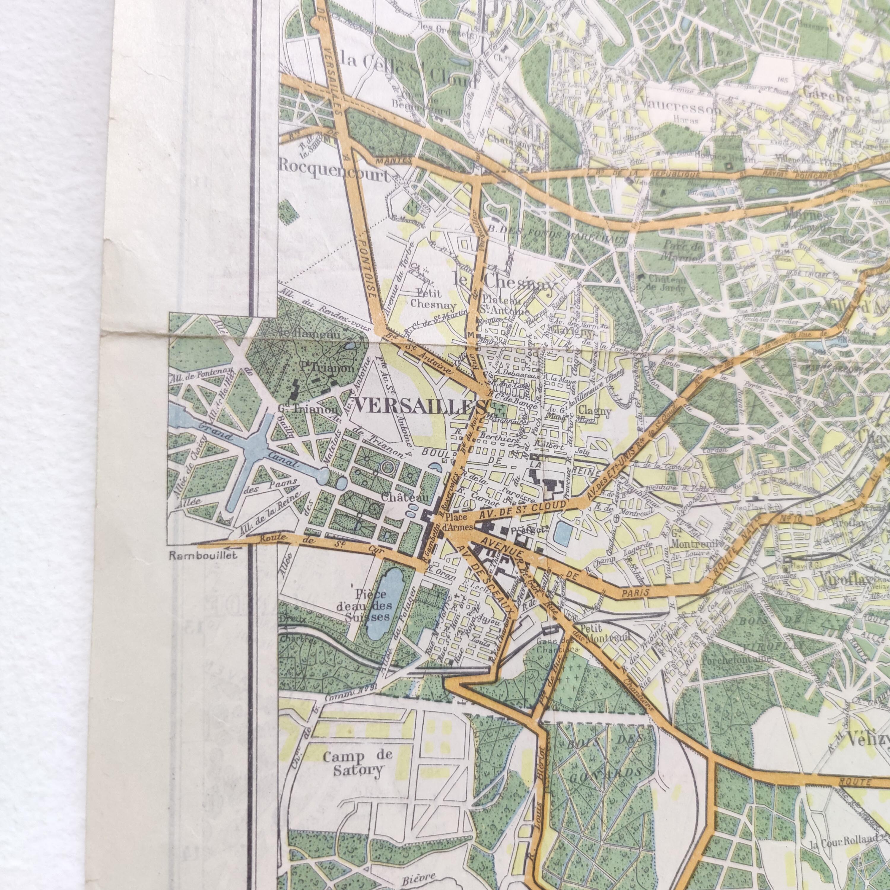 Carte vintage Paris et ses quartiers 1970