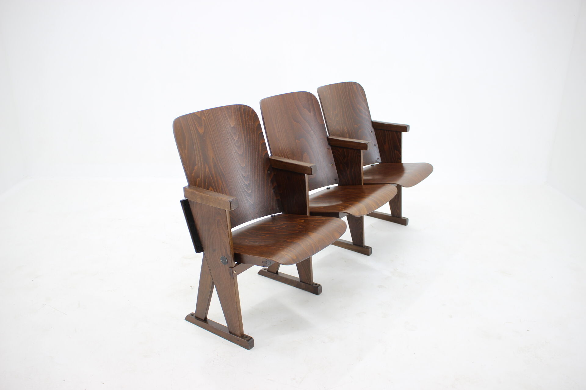 1960s cinema 3-seat bench,czechoslovakia