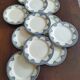 12 assiettes plates terre de fer Salins, modèle Céline