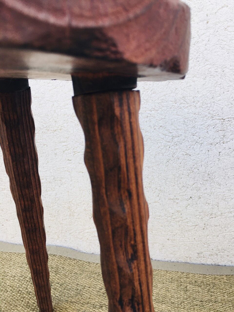 Exotic wood stool tripod