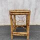 Tabouret bambou brûlé années 50
