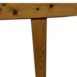 Vintage pinewood side table 60s handmade side table minimalist design