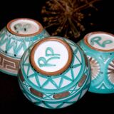 Three Robert Picault bowls, Vallauris ceramics from the 1950s.