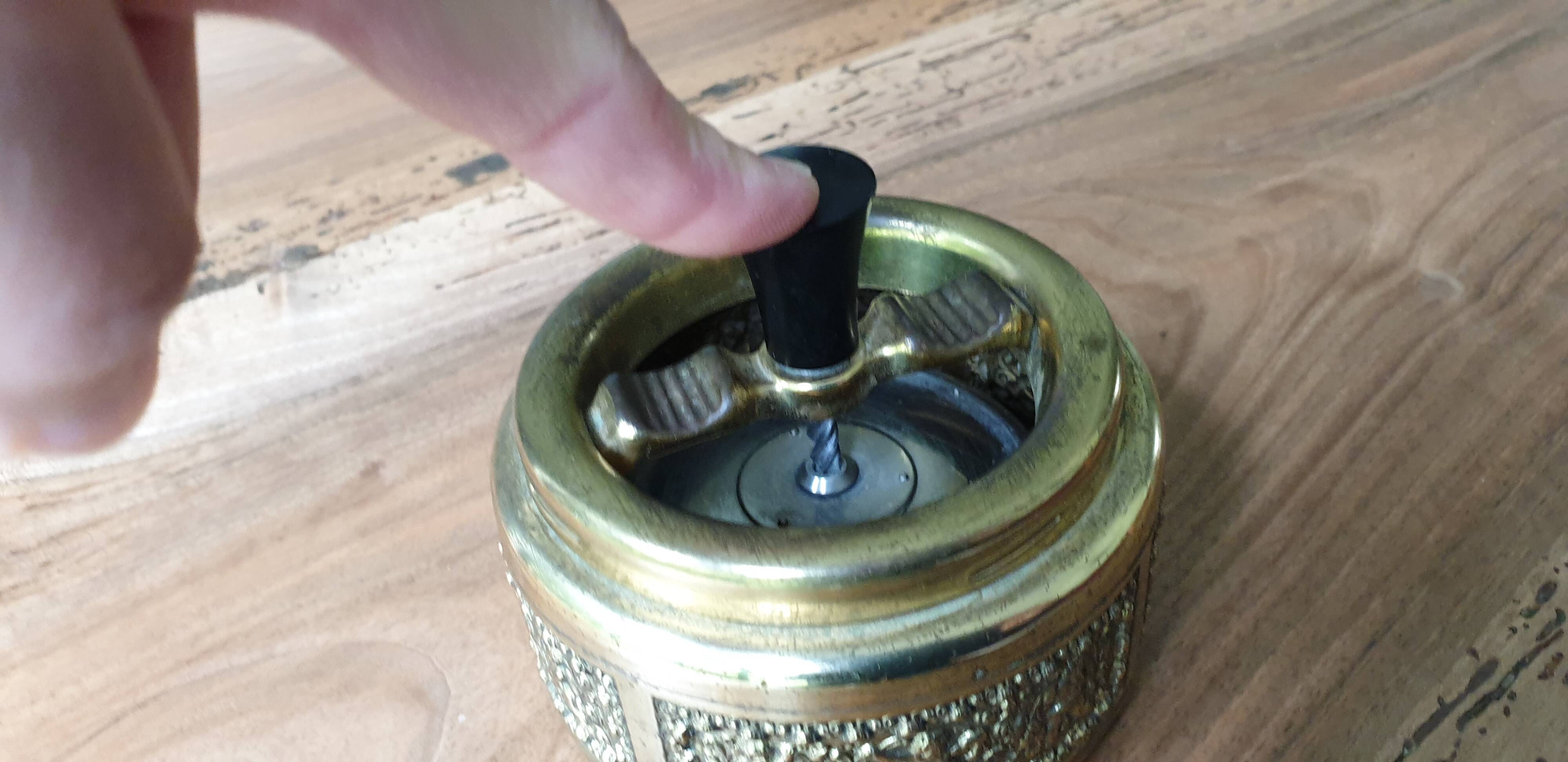 Ehrard Schleuderascher brass wheeled ashtray 1960s