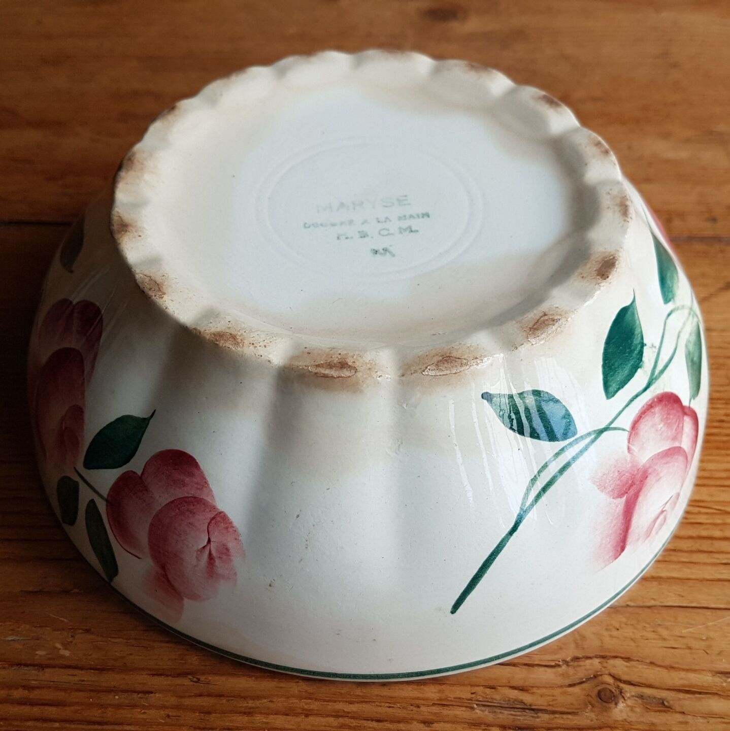 Earthenware bowl HBCM (Creil and Montereau) Maryse