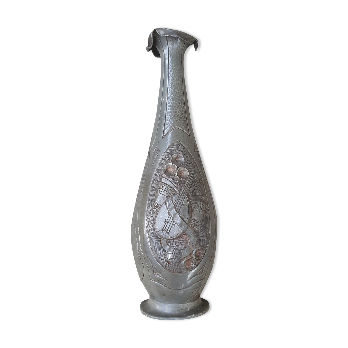 Tin vase A.Villien