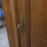 Art Deco carved oak wardrobe - Flemish workshop circa 1930