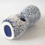 Fat lava blue vase