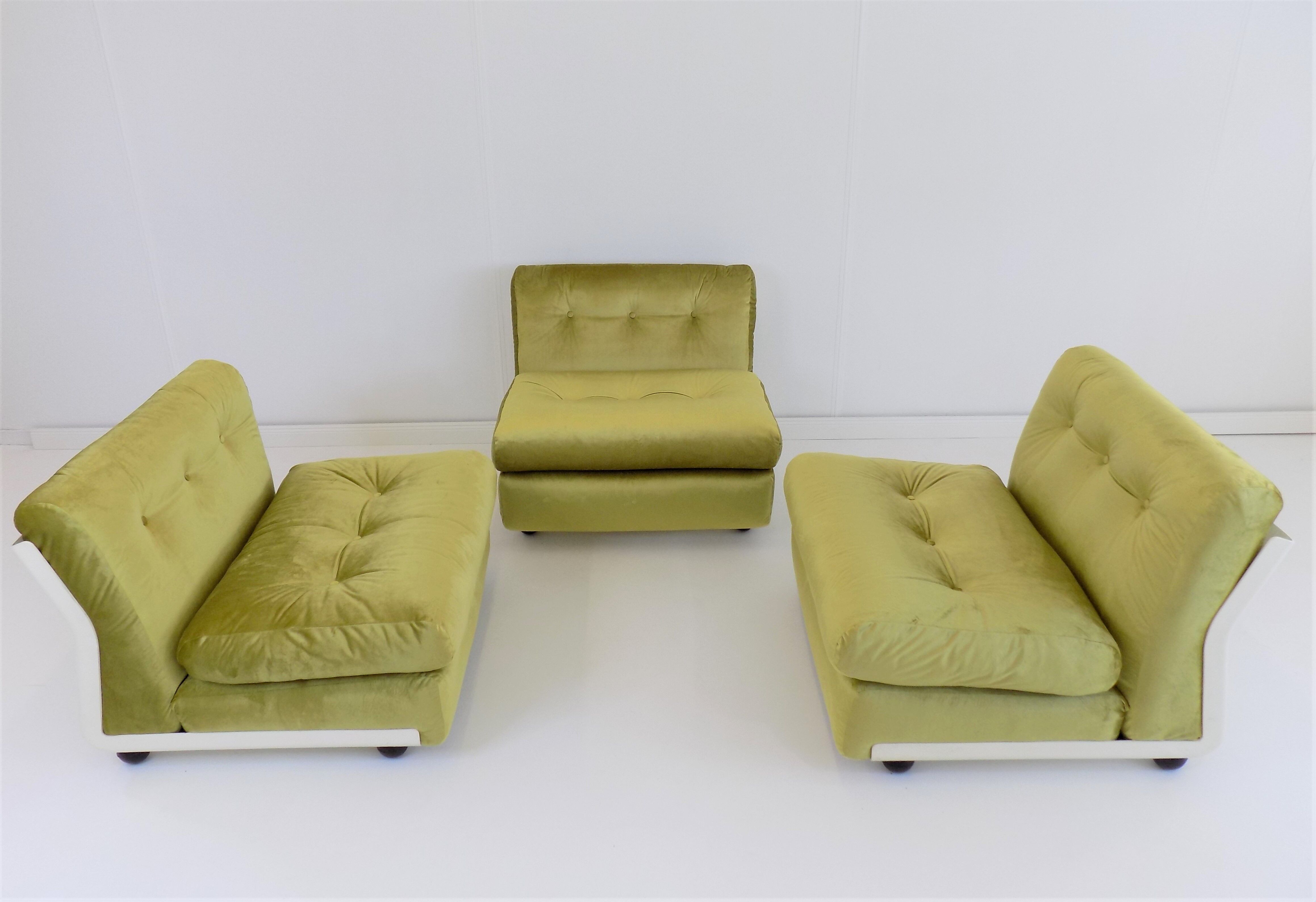 Ensemble de 3 chauffeuses par Mario Bellini, C&B Italia Amanta