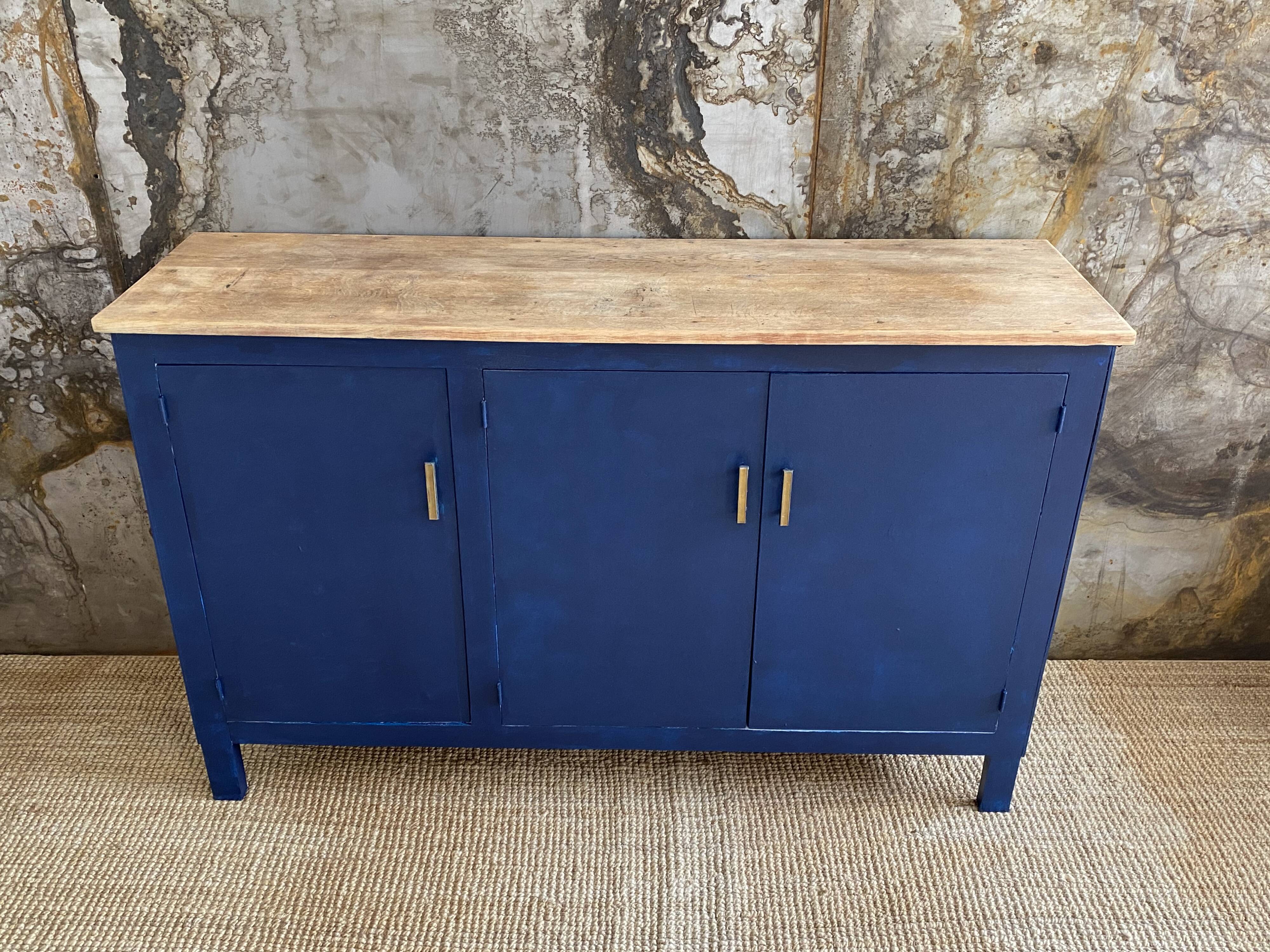 Buffet raw wood - king blue