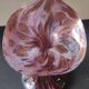 Volubilis vase in Murano glass. Pink speckled background. Height 21 cm.