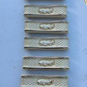 Porte-couteaux Vintage en Céramique Crème et O