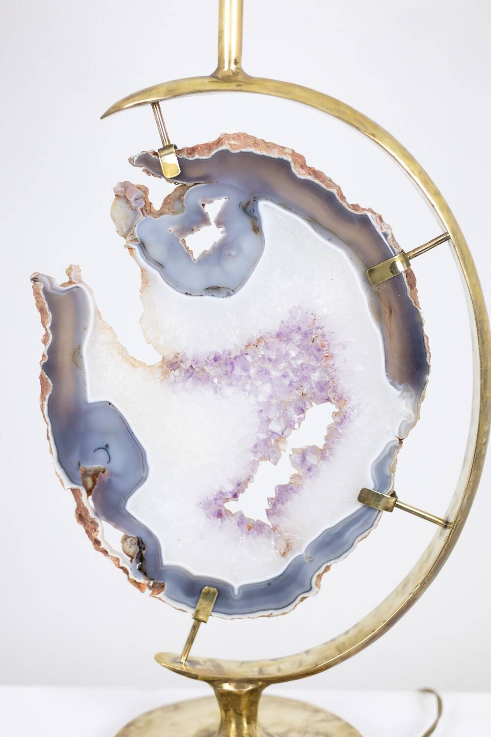 Bronze and amethyst lamp. 1970s.