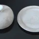 Vintage artisanal ceramic butter dish