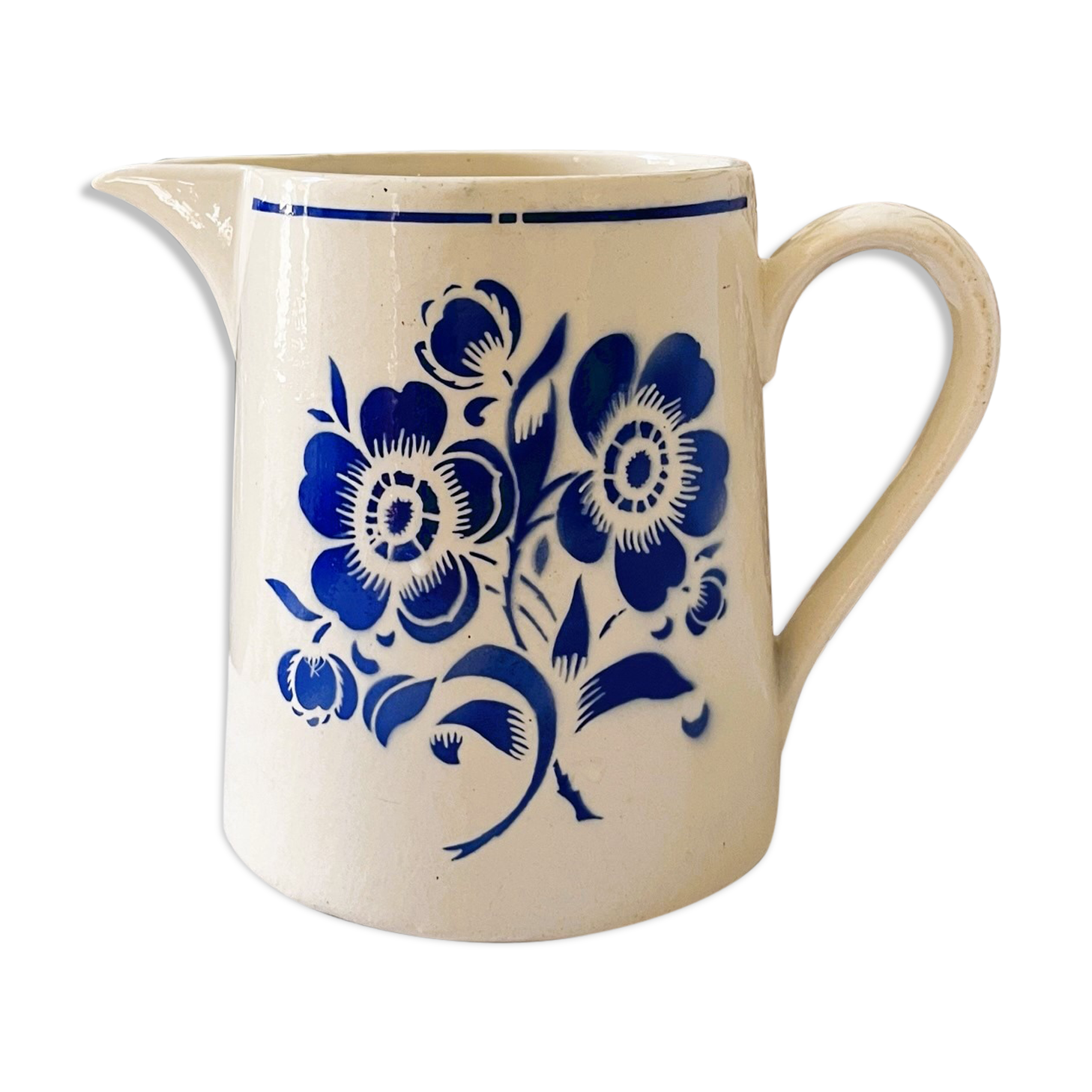 Milk pot or broc in Badonviller earthenware